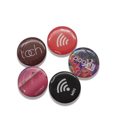 PET Substrate RFID บนแท็กโลหะ แท็ก NFC ป้องกันโลหะอีพ็อกซี่ 30 มม