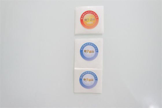 13.56mhz RFID Uhf Sticker เส้นผ่านศูนย์กลาง 26mm เสาอากาศอลูมิเนียมฟอยล์