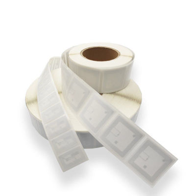 ป้ายสติกเกอร์ RFID สีขาว แท็ก RFID สำหรับหนังสือห้องสมุด ISO 15693 Inlay