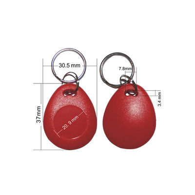 13.56mhz ABS Key Fob แท็กกุญแจพลาสติกพันรอบการเขียนโปรแกรม