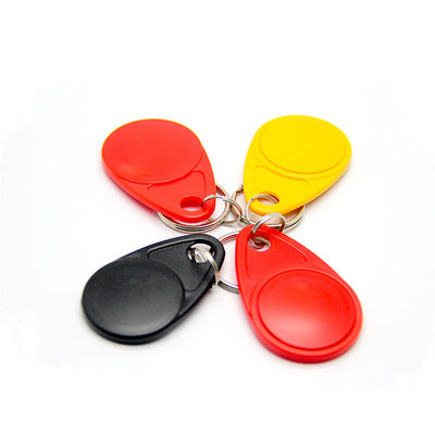 13.56mhz ABS Key Fob แท็กกุญแจพลาสติกพันรอบการเขียนโปรแกรม
