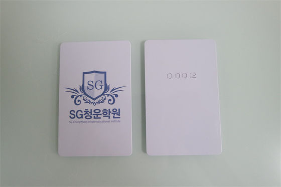 85.5 * 54 * 0.84 มม. M1 บัตร RFID 13.56MHZ วัสดุบรรจุภัณฑ์ PVC
