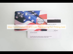 การปรับแต่งจำนวนมาก HF RFID Card Thanksgiving PVC Printing Card